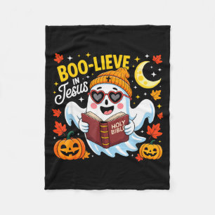 Geloof in Jezus Geest Kerstmis Christelijke Hallow Fleece Deken