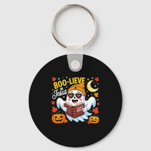 Geloof in Jezus spook christelijke halloween grap Sleutelhanger