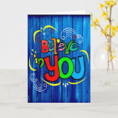 Geloof in jou kaart (Gele Bloem)