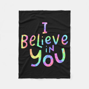 Geloof in jou - Leraren Test Dag Idee 2 Fleece Deken