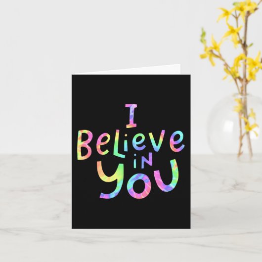 Geloof in jou - Leraren Test Dag Idee 2 Kaart (Gele Bloem)