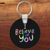 Geloof in jou - Leraren Test Dag Idee 2 Sleutelhanger (Voorkant)