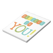 Geloof in jou notitieblok (Linkerzijde)