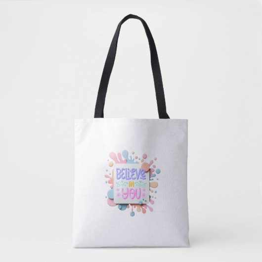 Geloof in jou tote bag (Voorkant)