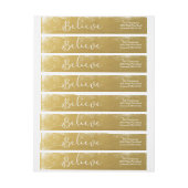 Geloof in  kerstfeest Gold Snowy (Vel)