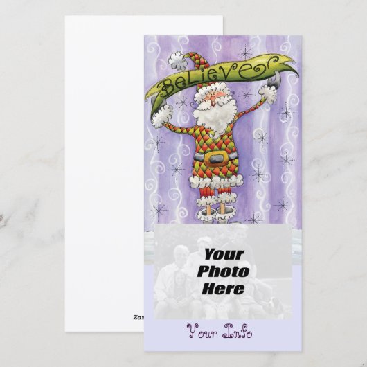 Geloof in kerstkaarten feestdagenkaart (Voorkant / Achterkant)