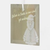 Geloof in Kerstman  Glas Ornament (Voorkant links)