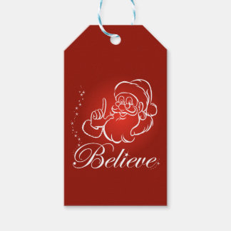 Geloof in Kerstman - Prettig Kerstfeest Cadeaulabel