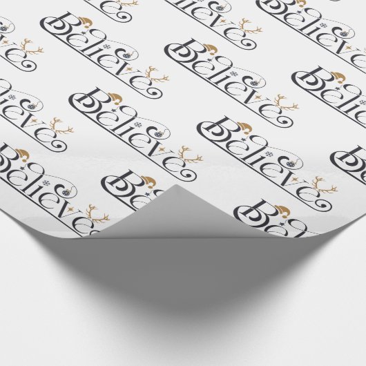 Geloof in Kerstmis Cadeaupapier (Hoek)