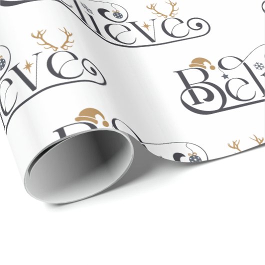 Geloof in Kerstmis Cadeaupapier (Rol Hoek)