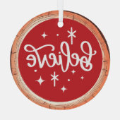 Geloof in Kerstmis Glas Ornament (Achterkant)