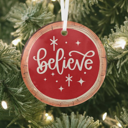 Geloof in Kerstmis Glas Ornament (Insitu)