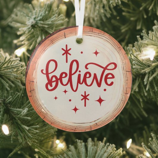 Geloof in Kerstmis Glas Ornament (Insitu)