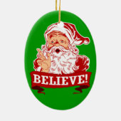 Geloof in kerstmis keramisch ornament (Achterkant)