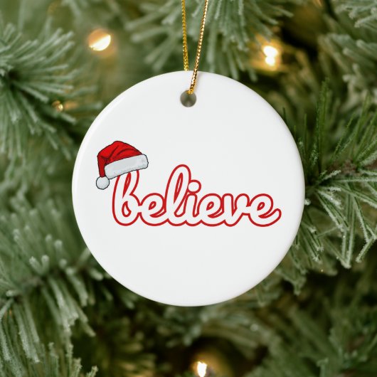 Geloof in Kerstmis Keramisch Ornament (Boom)