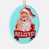 Geloof in kerstmis keramisch ornament (Rechts)