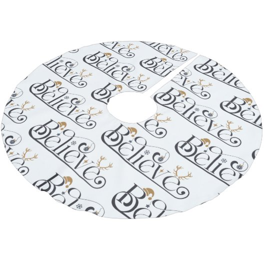 Geloof in Kerstmis Kerstboom Rok (Gekanteld)