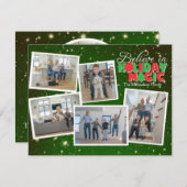 Geloof in Kerstmis Magie Fotokaart Feestdagenkaart (Voorkant / Achterkant)