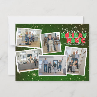 Geloof in Kerstmis Magie Fotokaart Feestdagenkaart