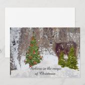 Geloof in Kerstmis Magie Plat Kerstkaart (Voorkant / Achterkant)