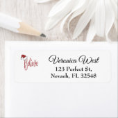 Geloof in Kerstmis met rode kerstmuts Etiket (Insitu)