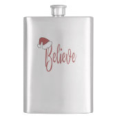 Geloof in Kerstmis met rode kerstmuts Flacon (Voorkant)