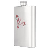 Geloof in Kerstmis met rode kerstmuts Flacon (Links)