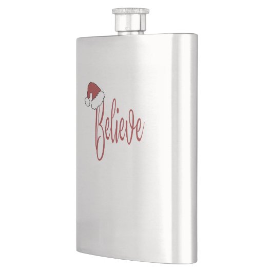 Geloof in Kerstmis met rode kerstmuts Flacon (Links)