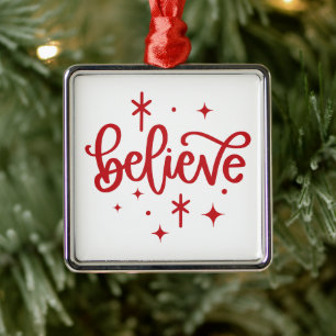 Geloof in Kerstmis Metalen Ornament