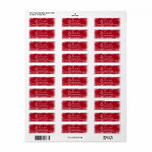 Geloof in Kerstmis Rustieke Sneeuw Merry Red Custo Etiket (Full Sheet)