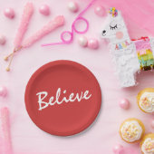 Geloof in Kerstmis | Vakantie Papieren Bordje (Feest)