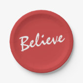 Geloof in Kerstmis | Vakantie Papieren Bordje (Voorkant)