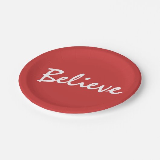 Geloof in Kerstmis | Vakantie Papieren Bordje (Gekanteld)