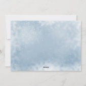 Geloof in Kerstmis Zilver/Blauw Vakantiefoto Feestdagenkaart (Achterkant)