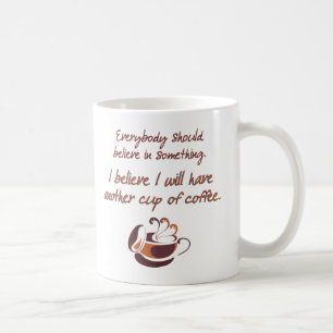 Geloof in koffie koffiemok