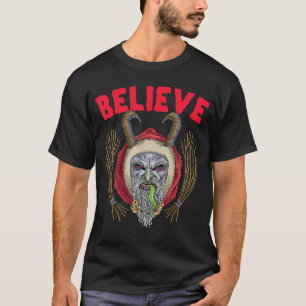 Geloof in Krampus Germaans Kerstmis Merry Krampu T-shirt