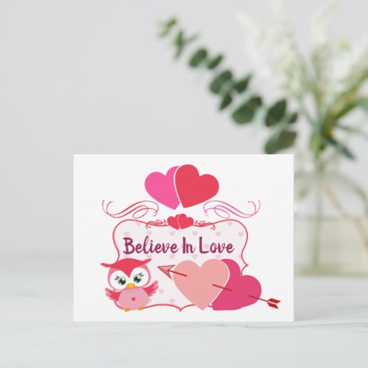 Geloof in liefde briefkaart (Staand voorkant)