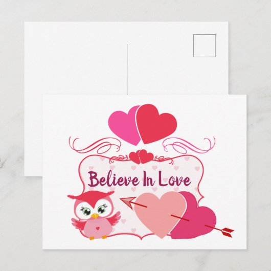 Geloof in liefde briefkaart (Voorkant / Achterkant)