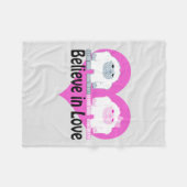 Geloof in liefde! Cute Yetis Fleece Deken (Voorkant (Horizontaal))