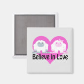 Geloof in liefde! Cute Yetis Magneet (Voorkant / Achterkant)
