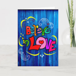 Geloof in liefde kaart