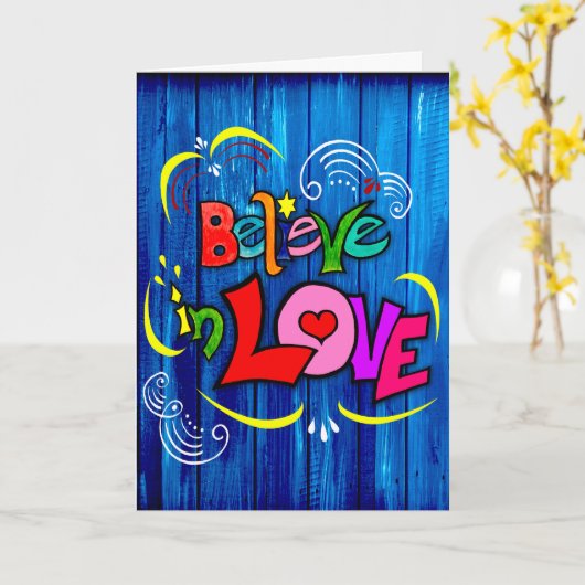 Geloof in liefde kaart (Gele Bloem)