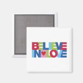 Geloof in liefde (kleur) magneet (Voorkant / Achterkant)