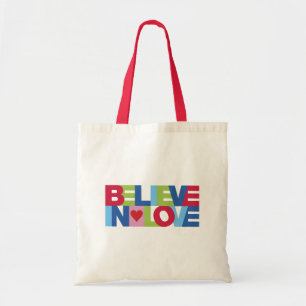 Geloof in liefde (kleur) tote bag