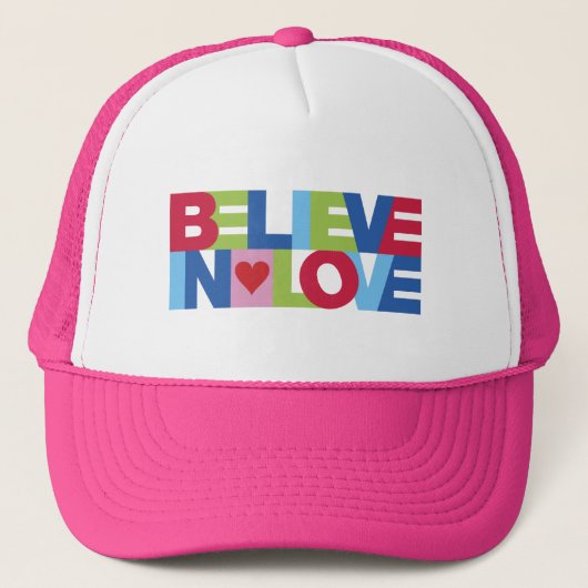Geloof in liefde (kleur) trucker pet (Voorkant)