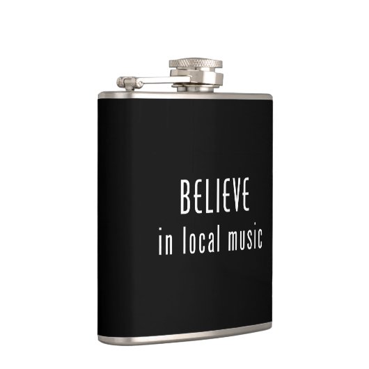 Geloof in lokale muziek heupfles (Rechts)