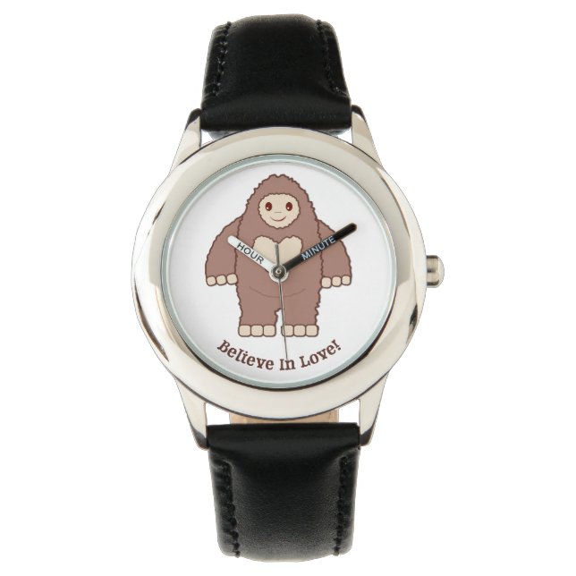 Geloof in Love Bigfoot Horloge (Voorkant)