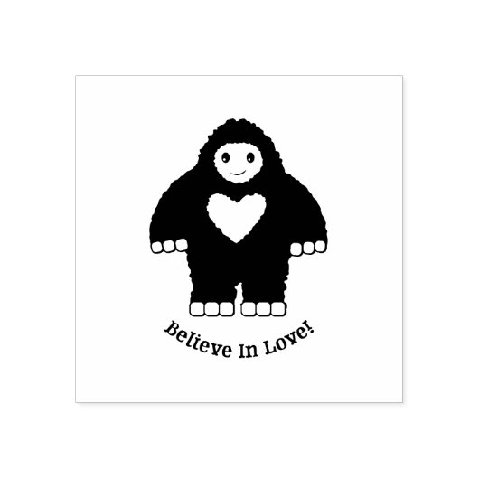 Geloof in Love Bigfoot Rubberstempel (Afrduk)