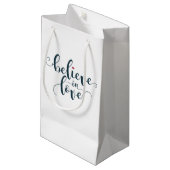 Geloof in Love Valentijn Calligraphy | Gift Bag Klein Cadeauzakje (Voorkant Gekanteld)