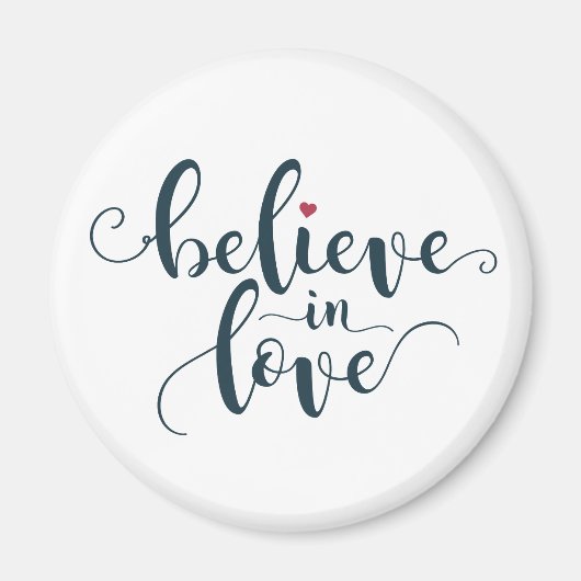 Geloof in Love Valentijn Calligraphy | Magneet (Voorkant)